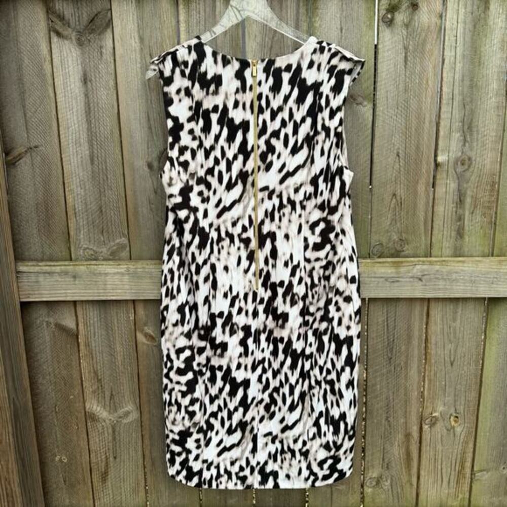 Calvin‎ Klein Dress Animal Print Shift Sleeveless Midi Size 14 W NWT Event - Picture 2 of 8